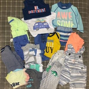 Carter’s baby boy clothing lot- 19 pieces